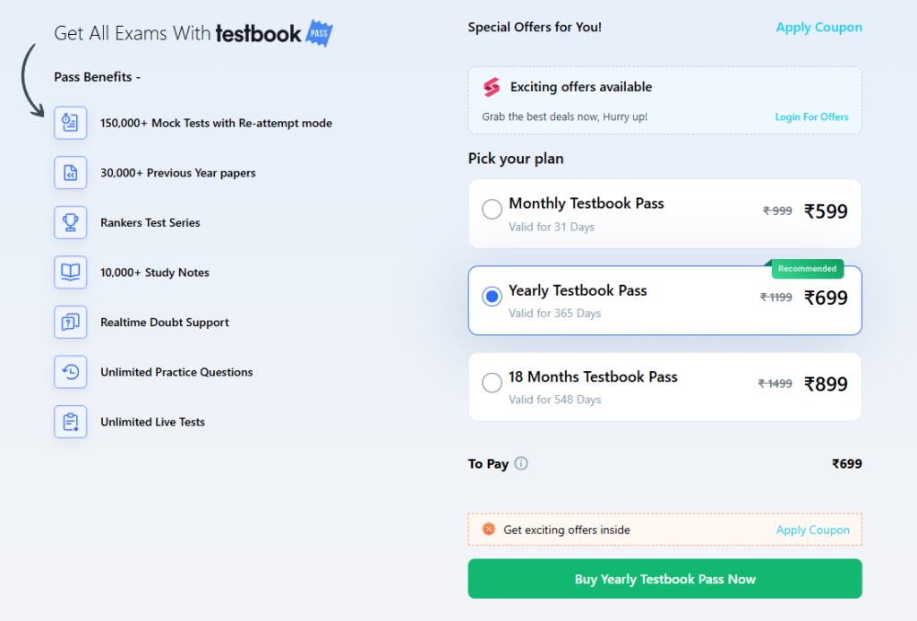 Testbook Pass Pricing: How Much Does It Cost?