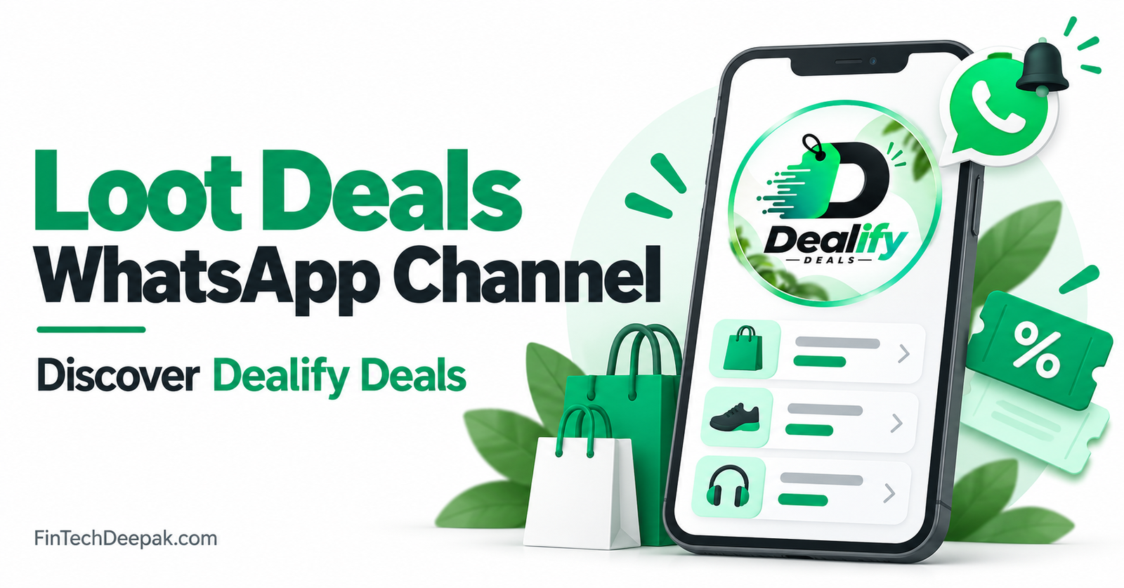 Dealify Deals loot deals WhatsApp channel for shopping offers and cashback updates