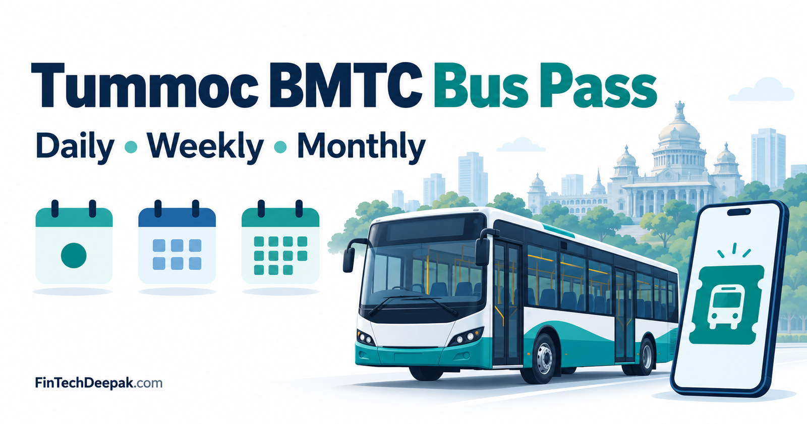 Tummoc BMTC bus pass guide covering daily, weekly and monthly options.
