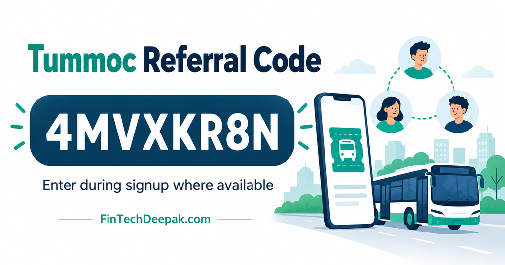 Tummoc referral code 4MVXKR8N to enter during signup where available.